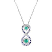 Infinity Two Stone Necklace
