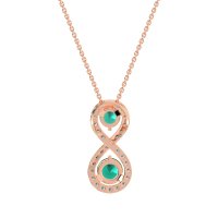 Infinity Two Stone Necklace