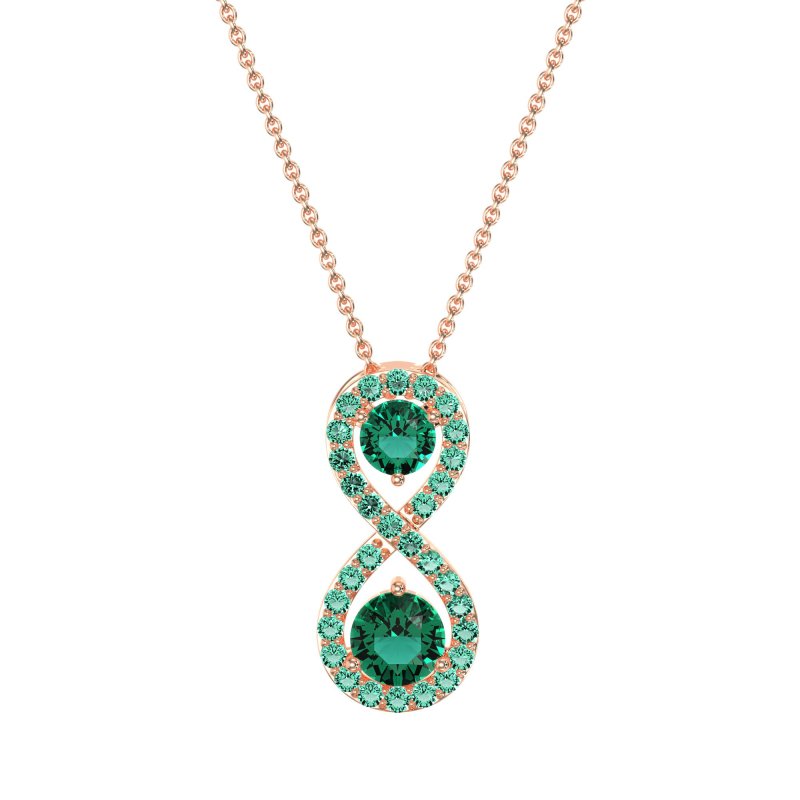 Infinity Two Stone Necklace