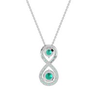 Infinity Two Stone Necklace