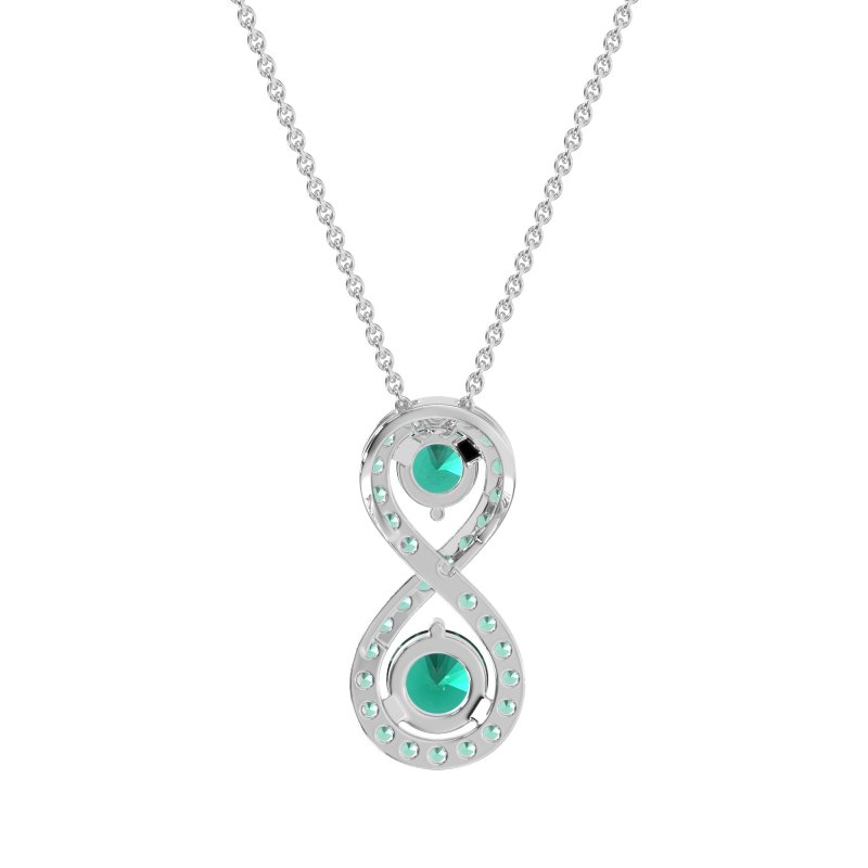 Infinity Two Stone Necklace