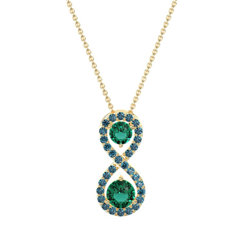 Infinity Two Stone Necklace
