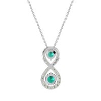 Infinity Two Stone Necklace