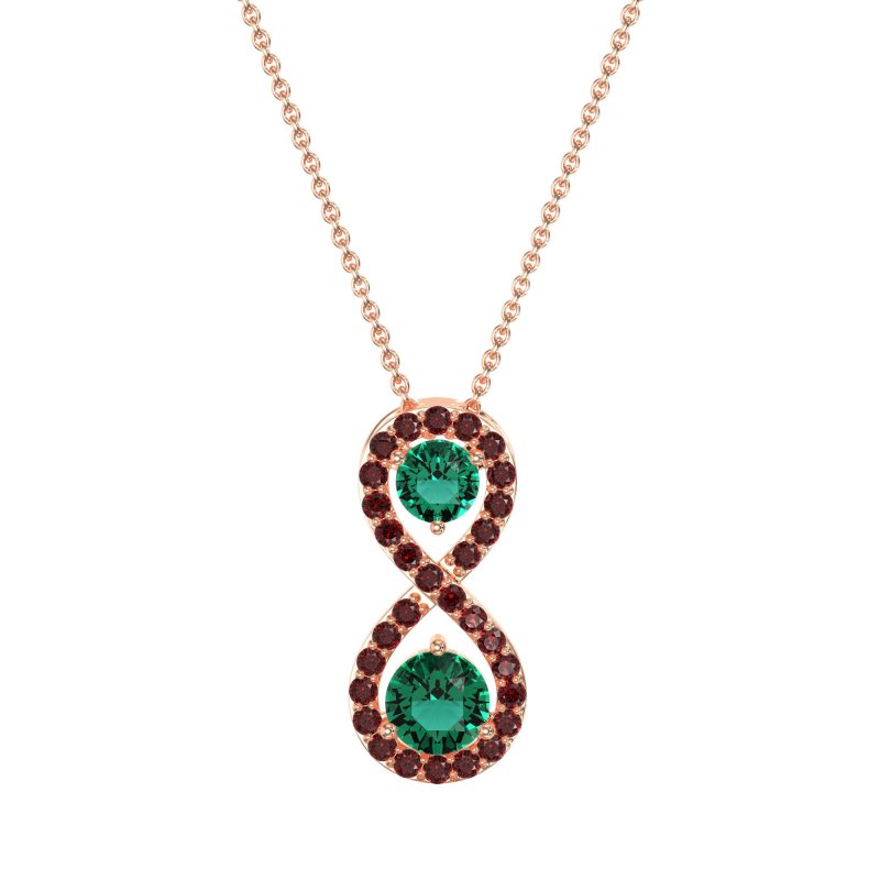 Infinity Two Stone Necklace