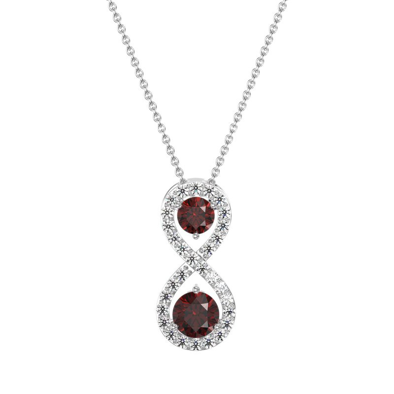 Infinity Two Stone Necklace