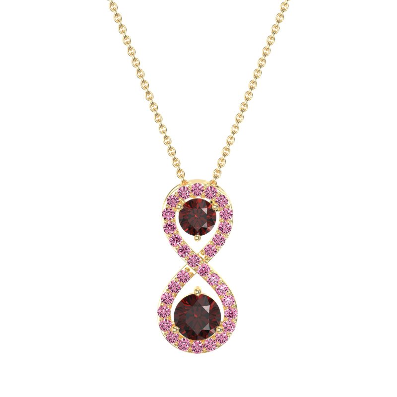 Infinity Two Stone Necklace