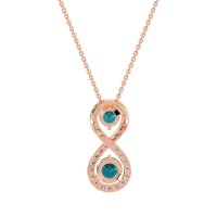Infinity Two Stone Necklace