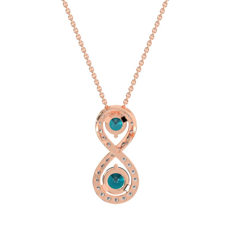 Infinity Two Stone Necklace