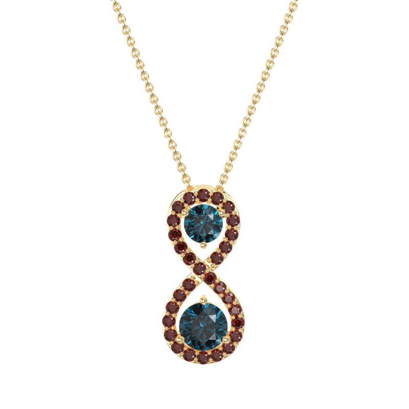 Infinity Two Stone Necklace