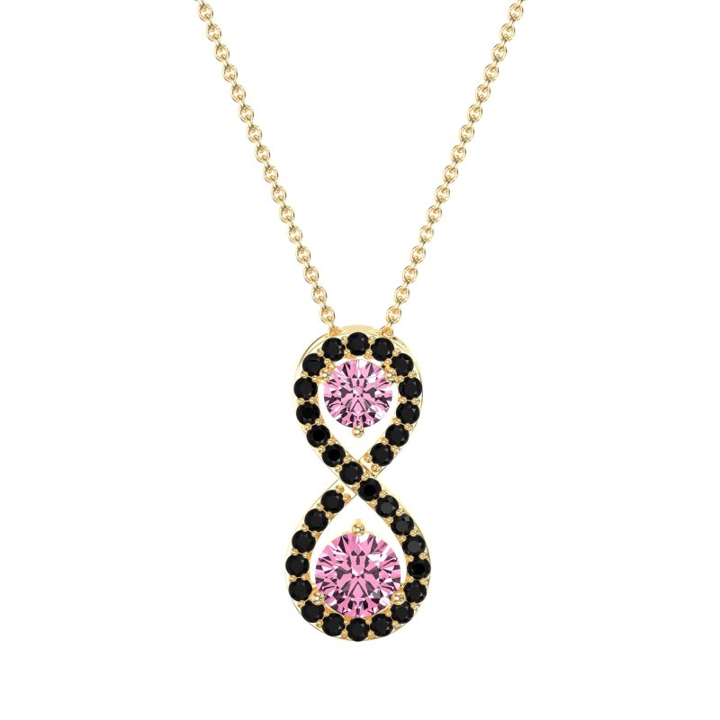 Infinity Two Stone Necklace