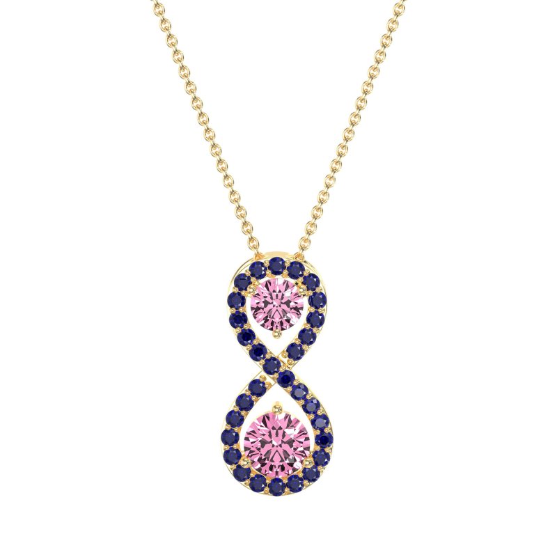 Infinity Two Stone Necklace