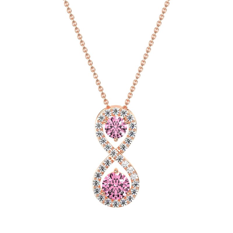 Infinity Two Stone Necklace