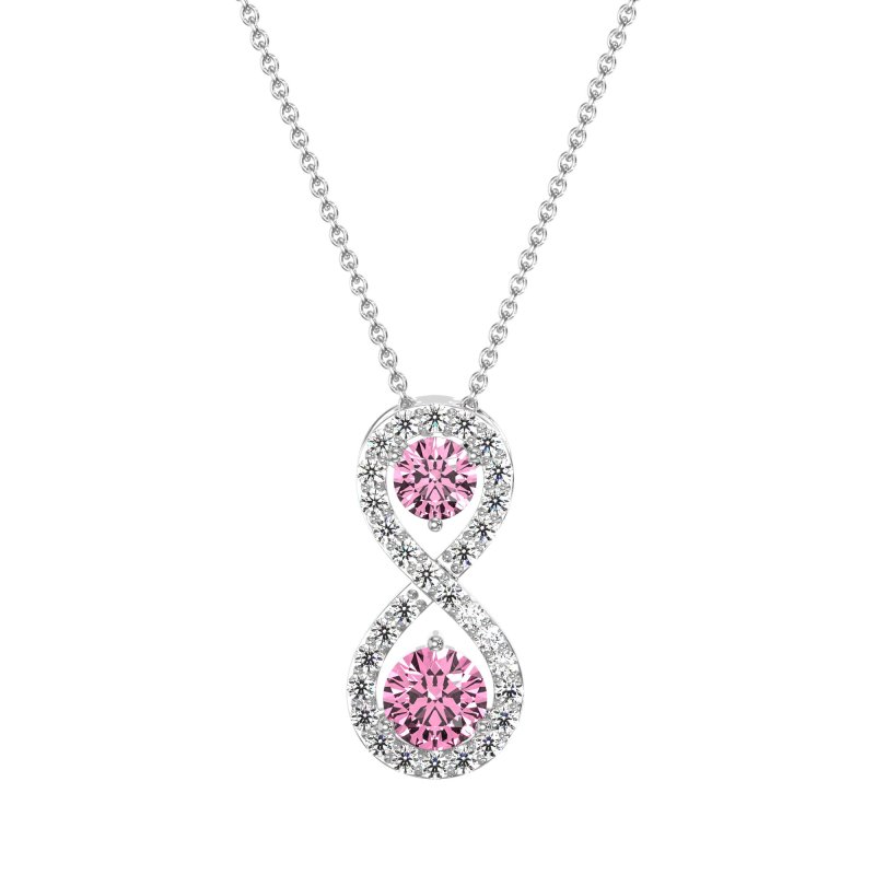 Infinity Two Stone Necklace