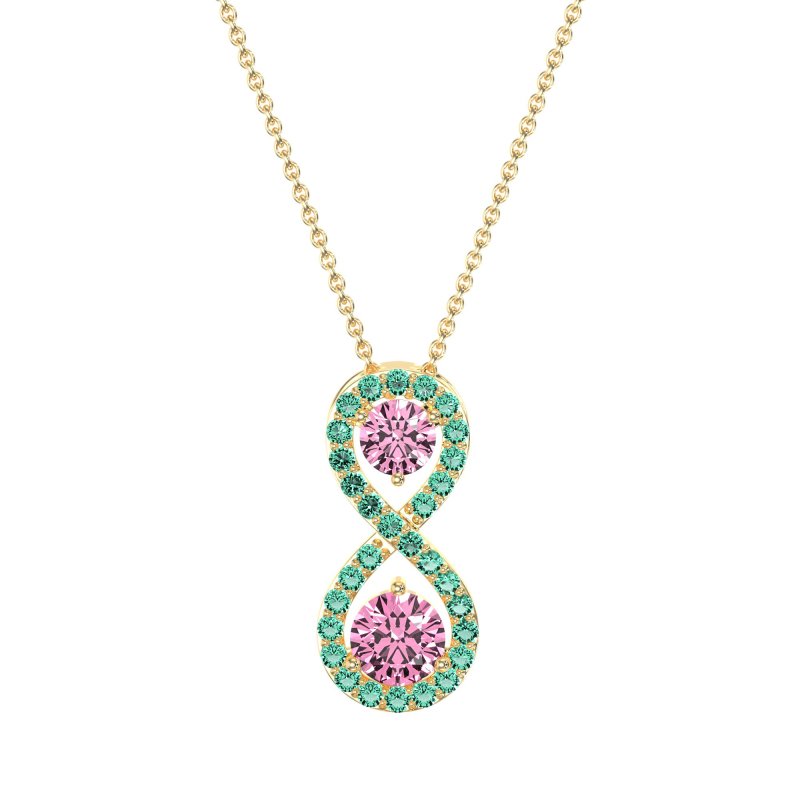Infinity Two Stone Necklace