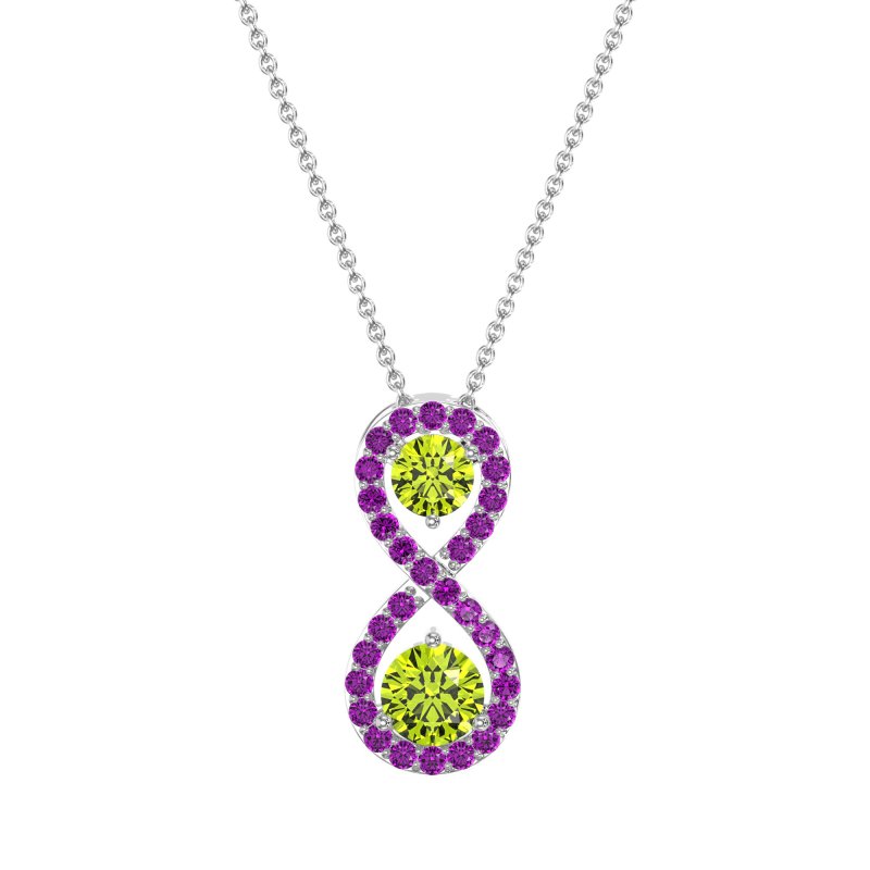 Infinity Two Stone Necklace