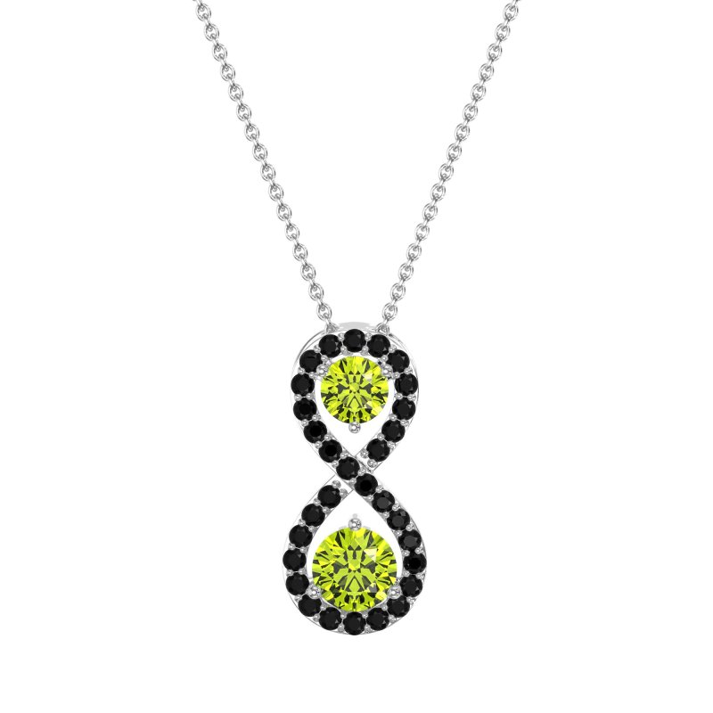 Infinity Two Stone Necklace