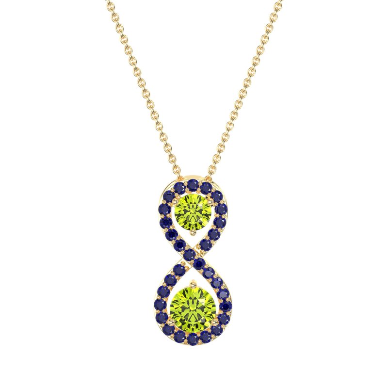 Infinity Two Stone Necklace