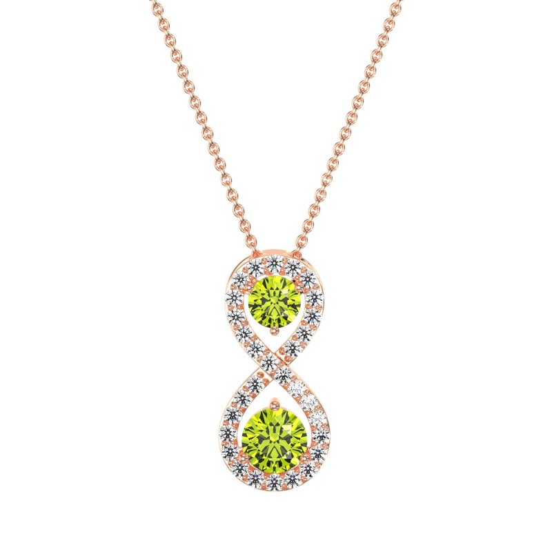 Infinity Two Stone Necklace