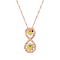 Infinity Two Stone Necklace