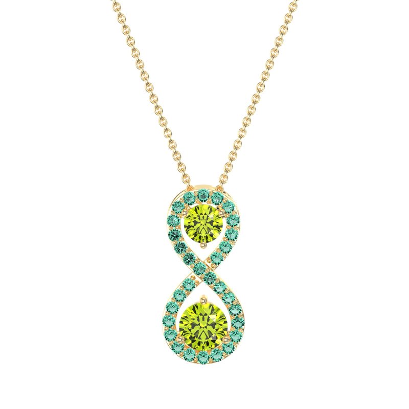 Infinity Two Stone Necklace