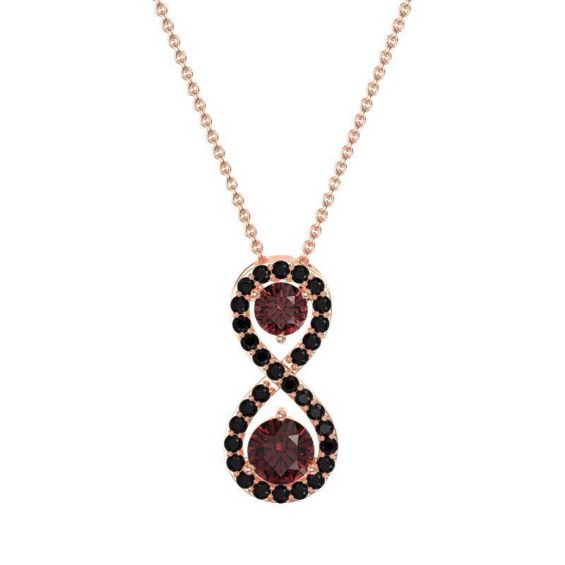 Infinity Two Stone Necklace