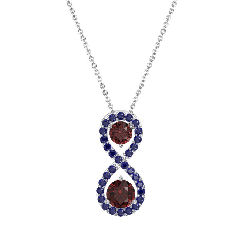 Infinity Two Stone Necklace