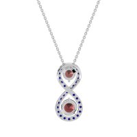 Infinity Two Stone Necklace