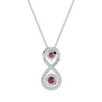 Infinity Two Stone Necklace