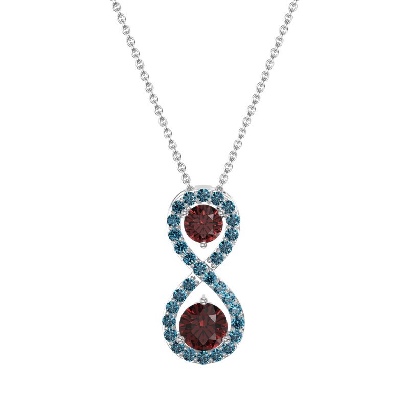 Infinity Two Stone Necklace