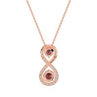 Infinity Two Stone Necklace