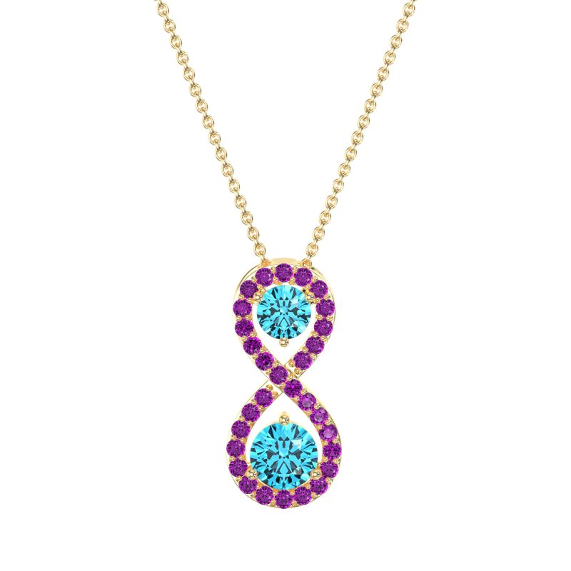 Infinity Two Stone Necklace