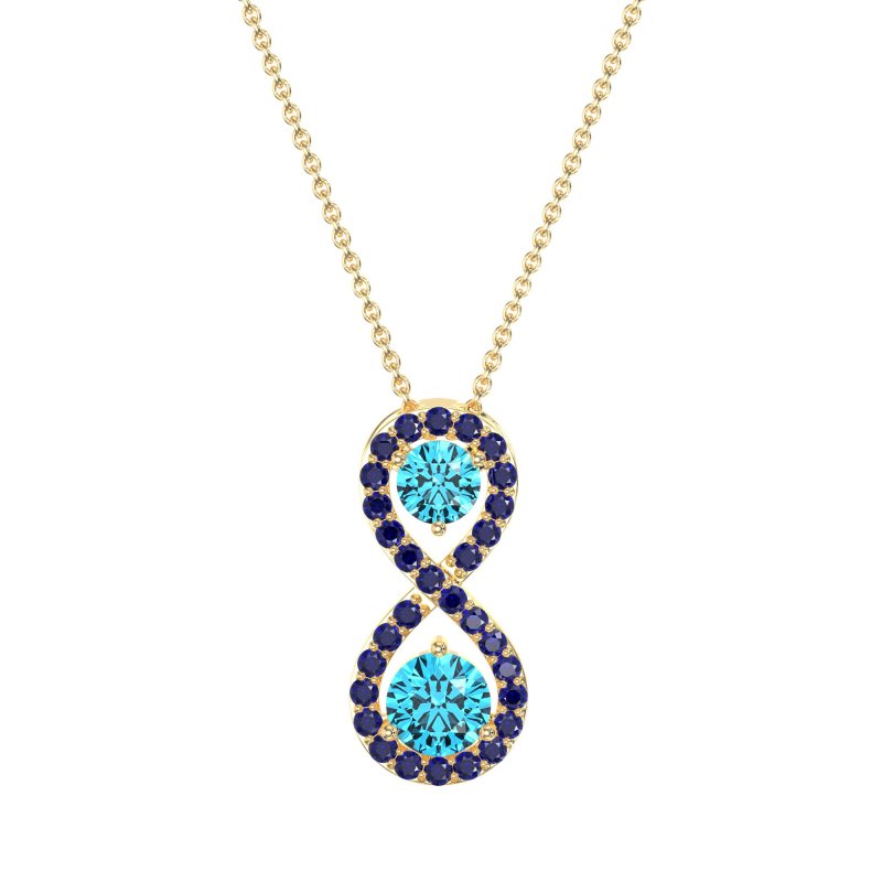 Infinity Two Stone Necklace