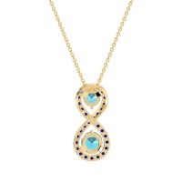Infinity Two Stone Necklace