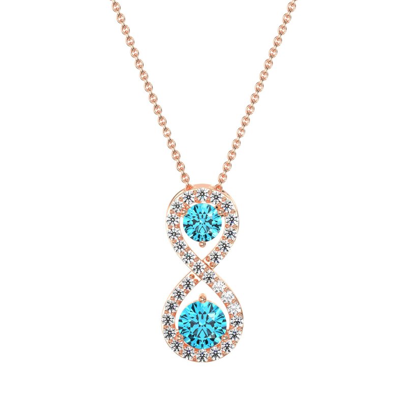Infinity Two Stone Necklace