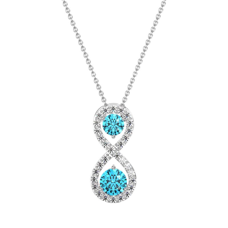 Infinity Two Stone Necklace