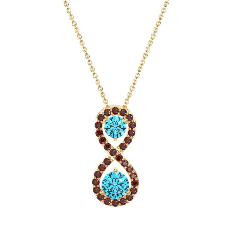 Infinity Two Stone Necklace