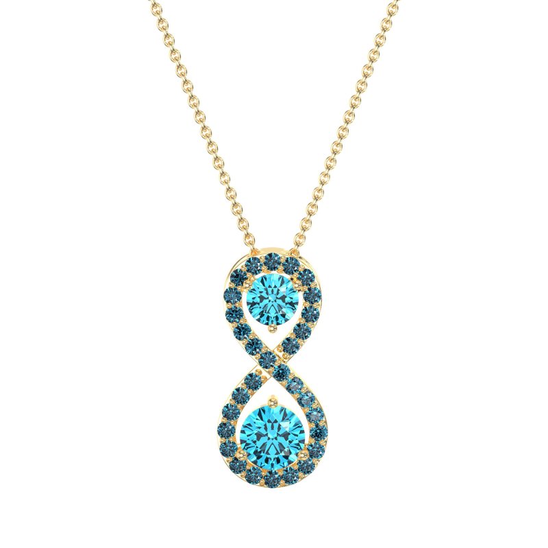 Infinity Two Stone Necklace
