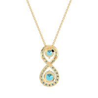 Infinity Two Stone Necklace