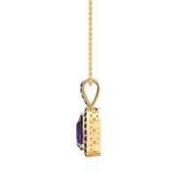 Tear Drop Halo Necklace