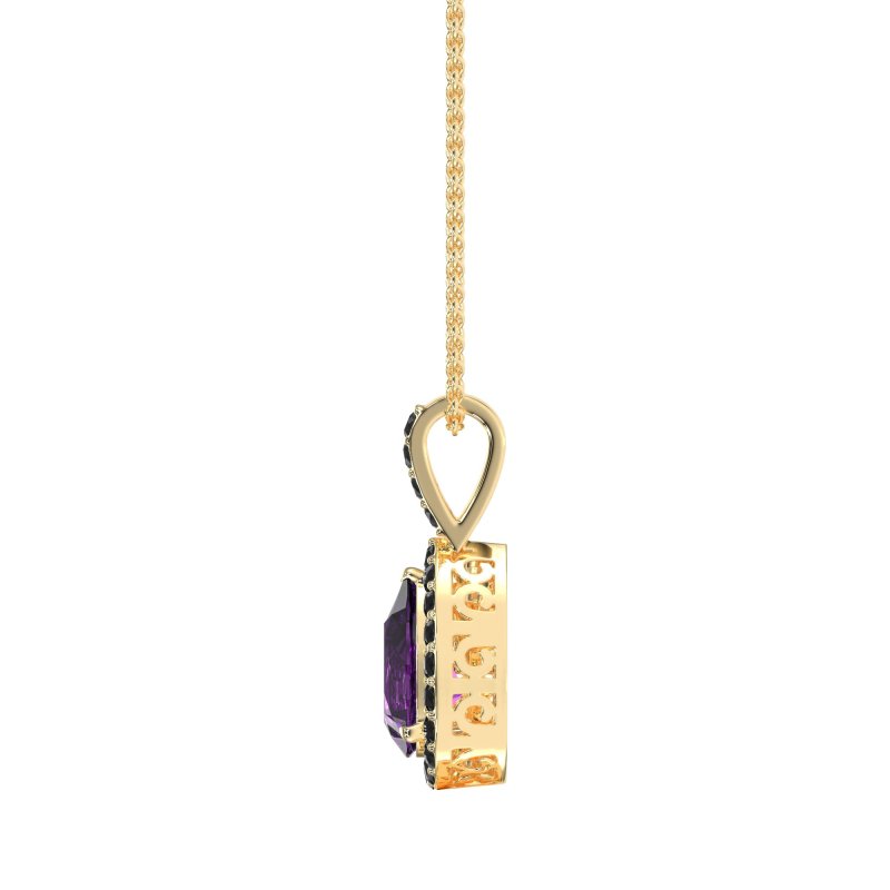 Tear Drop Halo Necklace