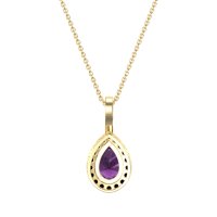 Tear Drop Halo Necklace
