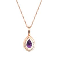 Tear Drop Halo Necklace