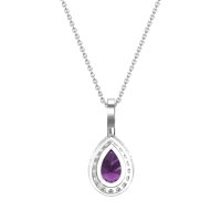 Tear Drop Halo Necklace