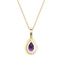 Tear Drop Halo Necklace