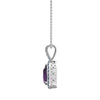 Tear Drop Halo Necklace