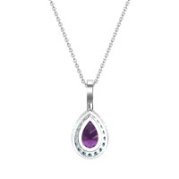 Tear Drop Halo Necklace