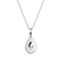 Tear Drop Halo Necklace
