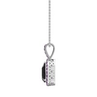 Tear Drop Halo Necklace