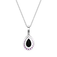 Tear Drop Halo Necklace