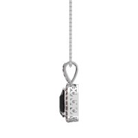 Tear Drop Halo Necklace